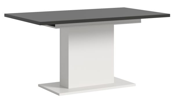 Esstisch Home-X in grau und wei Tisch ausziehbar 150 - 190 cm