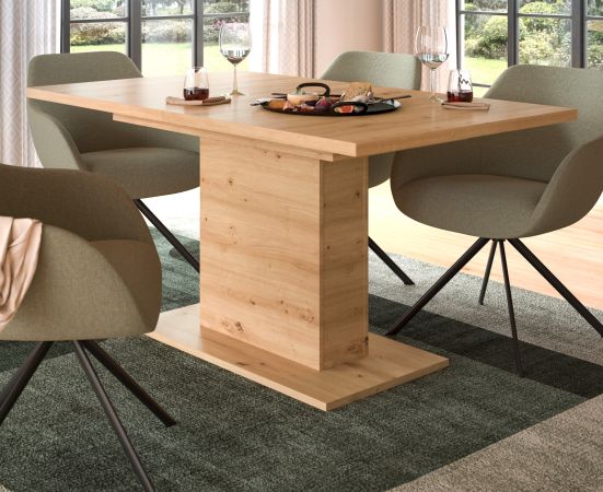 Esstisch Home-X in Artisan Eiche Tisch ausziehbar 150 - 190 cm