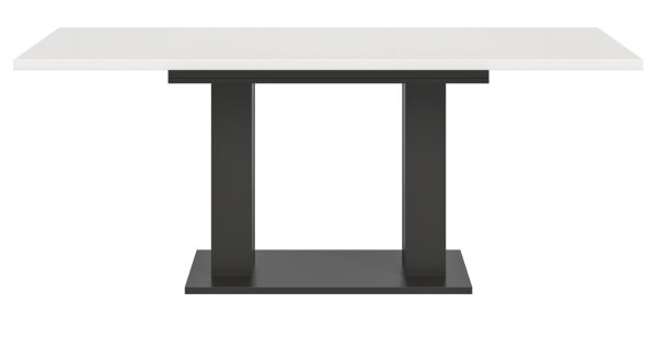 Esstisch Home-X in wei und grau Tisch ausziehbar 150 - 190 cm