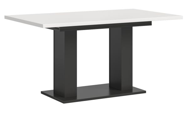 Esstisch Home-X in wei und grau Tisch ausziehbar 150 - 190 cm