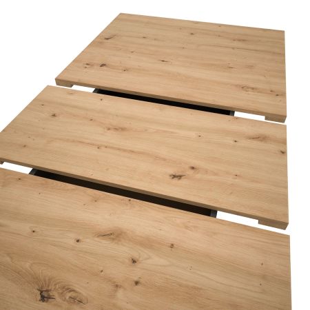 Esstisch Home-X in Artisan Eiche und grau Tisch ausziehbar 150 - 190 cm