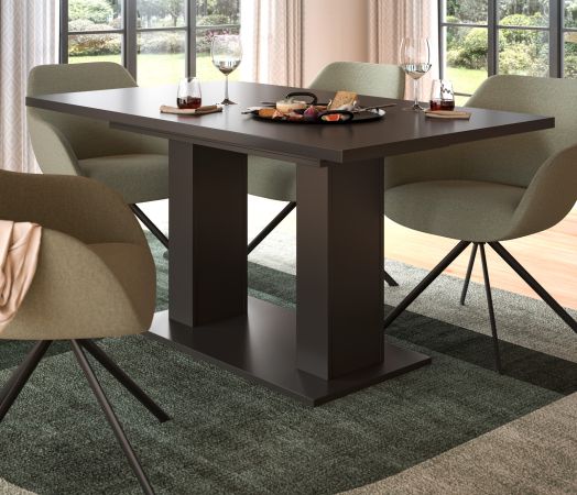 Esstisch Home-X in grau Tisch ausziehbar 150 - 190 cm