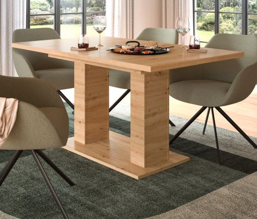 Esstisch Home-X in Artisan Eiche Tisch ausziehbar 150 - 190 cm