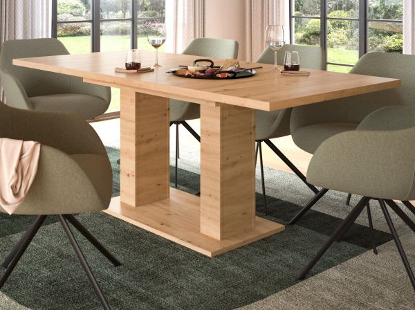 Esstisch Home-X in Artisan Eiche Tisch ausziehbar 150 - 190 cm