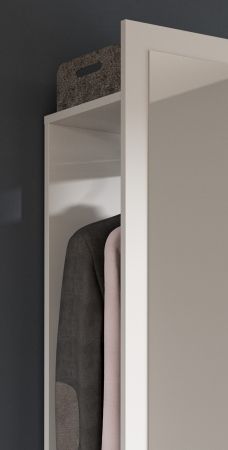 Kompaktgarderobe Pallas in wei und Nox Eiche Garderobe mit Spiegel 45 x 190 cm