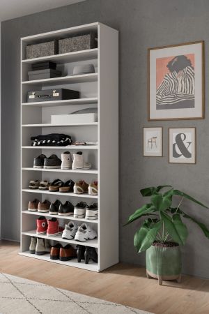 Schuhregal SystemX in wei Flur Diele Regal 80 x 193 cm
