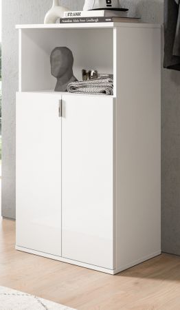 Kommode SystemX in wei Hochglanz Flur Diele Mehrzweckschrank 61 x 110 cm