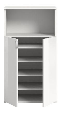 Kommode SystemX in wei Hochglanz Flur Diele Mehrzweckschrank 61 x 110 cm