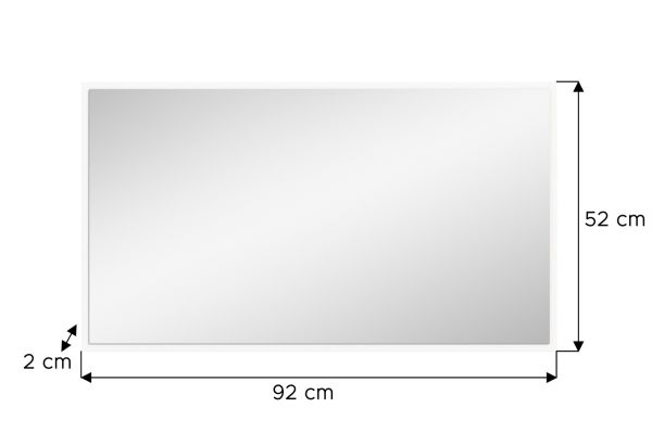 Spiegel SystemX in wei Flur Diele Wandspiegel 92 x 52 cm