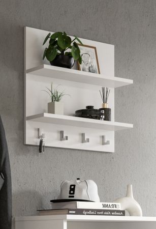 Wandregal mit Haken SystemX in wei Schlsselbrett 52 x 52 cm