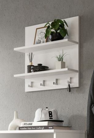 Wandregal mit Haken SystemX in wei Schlsselbrett 52 x 52 cm