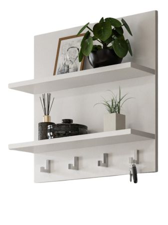 Wandregal mit Haken SystemX in wei Schlsselbrett 52 x 52 cm