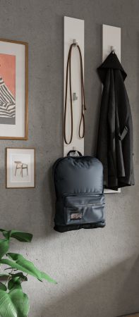 Garderobenpaneel Set SystemX in wei 2x Wandgarderobe 115 cm