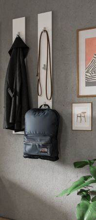 Garderobenpaneel Set SystemX in wei 2x Wandgarderobe 115 cm