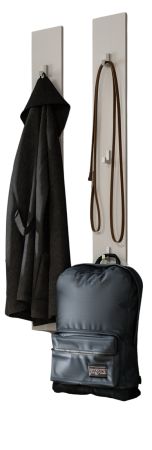 Garderobenpaneel Set SystemX in wei 2x Wandgarderobe 115 cm