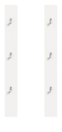 Garderobenpaneel Set SystemX in wei 2x Wandgarderobe 115 cm