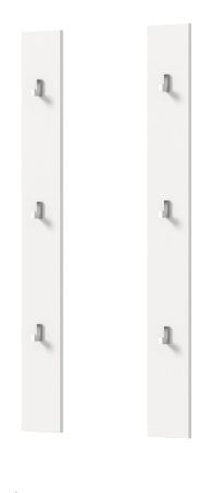 Garderobenpaneel Set SystemX in wei 2x Wandgarderobe 115 cm