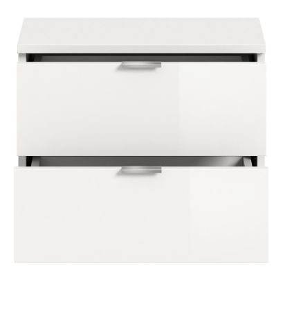 Garderobe Sitzbank SystemX in wei Hochglanz Schuhschrank 52 x 42 cm