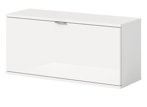 Schuhschrank SystemX in wei Hochglanz Flur Diele Kommode 91 cm