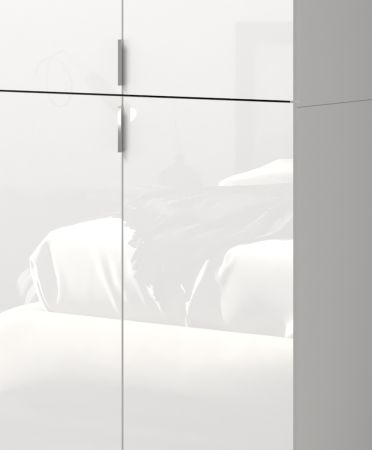 Garderobe Set 5-teilig SystemX in wei Hochglanz Garderobenkombination 153 cm