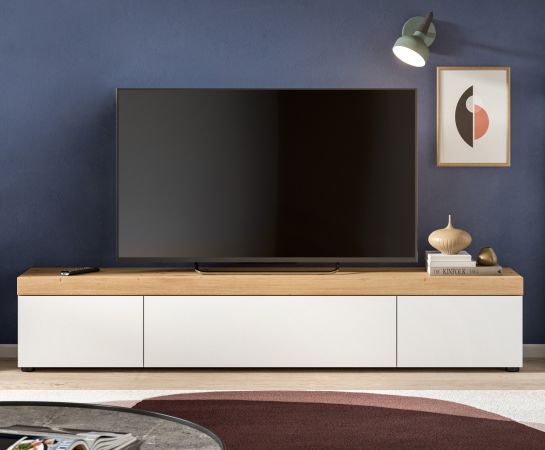 TV-Lowboard Siena in wei und Artisan Eiche TV Unterteil hngend / stehend 180 cm