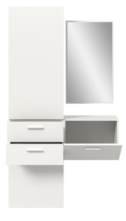Garderobe Set 3-teilig Carry in wei Garderobenkombination mit Spiegel 104 x 190 cm