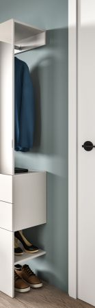 Garderobe Set 3-teilig Carry in wei Garderobenkombination mit Spiegel 156 x 190 cm