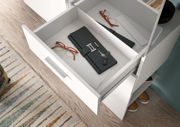 Garderobe Set 3-teilig Carry in wei Garderobenkombination mit Spiegel 156 x 190 cm