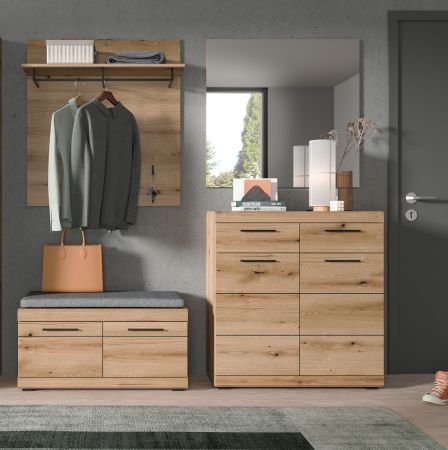 Schuhschrank Shawn in Evoke Eiche Flurkommode 90 x 96 cm