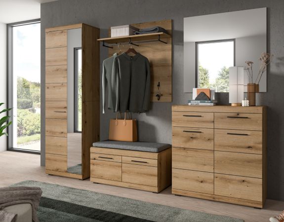 Schuhschrank Shawn in Evoke Eiche Flurkommode 90 x 96 cm