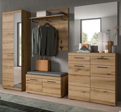 Garderobe Set 5-teilig Shawn in Evoke Eiche Garderobenkombination 272 x 197 cm