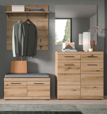 Garderobe Set 4-teilig Shawn in Evoke Eiche Garderobenkombination 195 x 197 cm