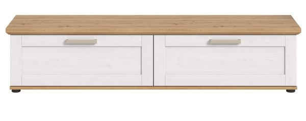 TV-Lowboard Mirano in wei Lrche und Eiche Artisan Landhaus TV Unterteil 164 cm