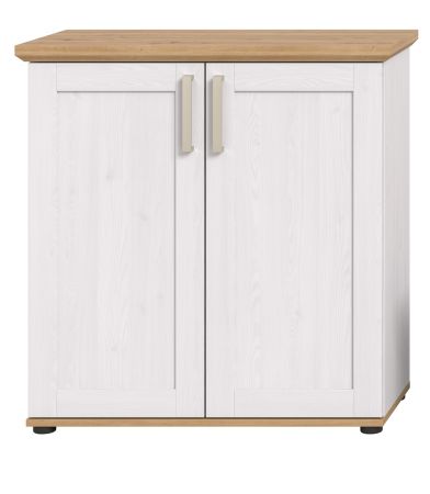 Kommode Mirano in wei Lrche und Eiche Artisan Landhaus Highboard 84 x 88 cm