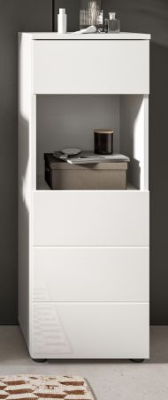 Badezimmer Kommode Larik in wei Hochglanz Badschrank 38 x 106 cm