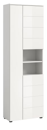 Badezimmer Hochschrank Larik in wei Hochglanz Badschrank 60 x 190 cm