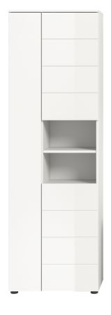 Badezimmer Hochschrank Larik in wei Hochglanz Badschrank 60 x 190 cm