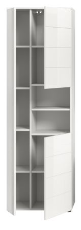 Badezimmer Hochschrank Larik in wei Hochglanz Badschrank 60 x 190 cm