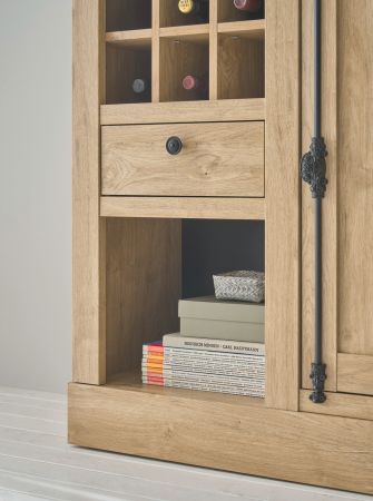 Kommode Dorset in Eiche Gold Landhaus Highboard 105 x 103 cm, Soft-Close