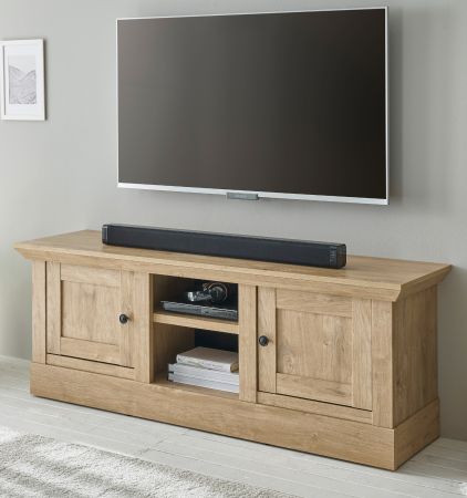 TV-Lowboard Dorset in Eiche Gold Landhaus TV Unterteil 152 cm, Soft-Close
