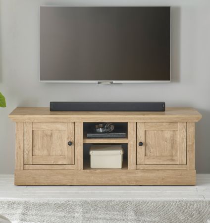 TV-Lowboard Dorset in Eiche Gold Landhaus TV Unterteil 152 cm, Soft-Close
