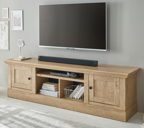 TV-Lowboard Dorset in Eiche Gold Landhaus TV Unterteil 194 cm, Soft-Close