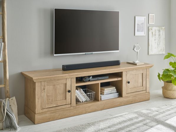 TV-Lowboard Dorset in Eiche Gold Landhaus TV Unterteil 194 cm, Soft-Close