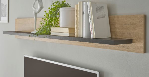 Wandboard Dorset in Eiche Gold Landhaus Wandregal 150 cm
