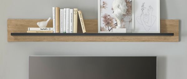 Wandboard Dorset in Eiche Gold Landhaus Wandregal 150 cm