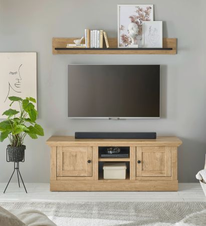 Wandboard Dorset in Eiche Gold Landhaus Wandregal 150 cm