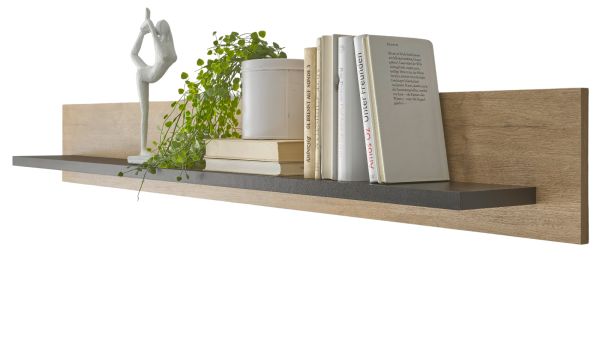 Wandboard Dorset in Eiche Gold Landhaus Wandregal 150 cm