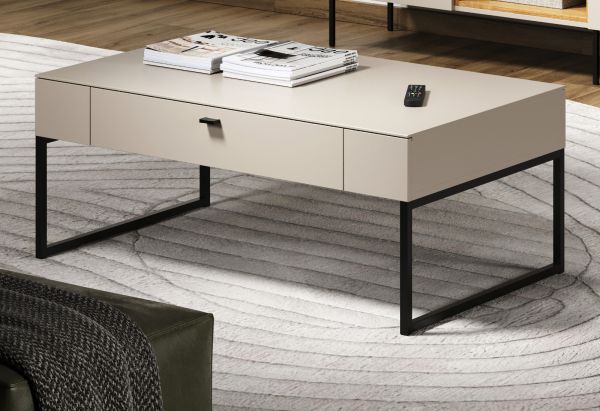 Couchtisch Sao Paulo in Sand Beistelltisch 110 cm, Soft-Close