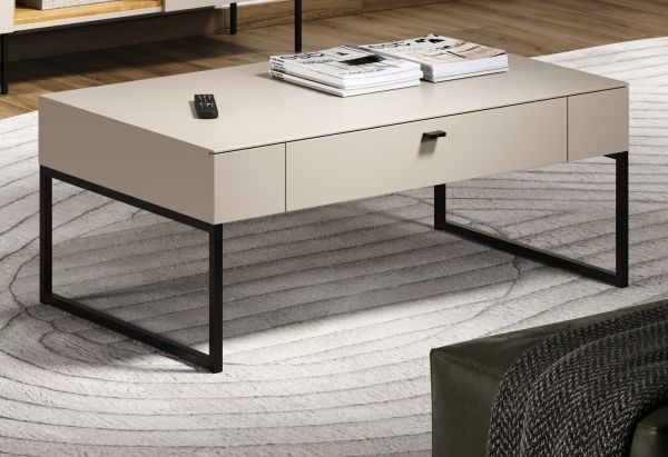 Couchtisch Sao Paulo in Sand Beistelltisch 110 cm, Soft-Close