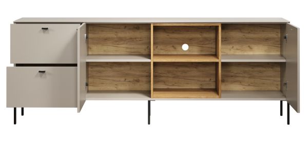Sideboard Sao Paulo in Sand und Evoke Eiche Kommode 200 cm, Soft-Close